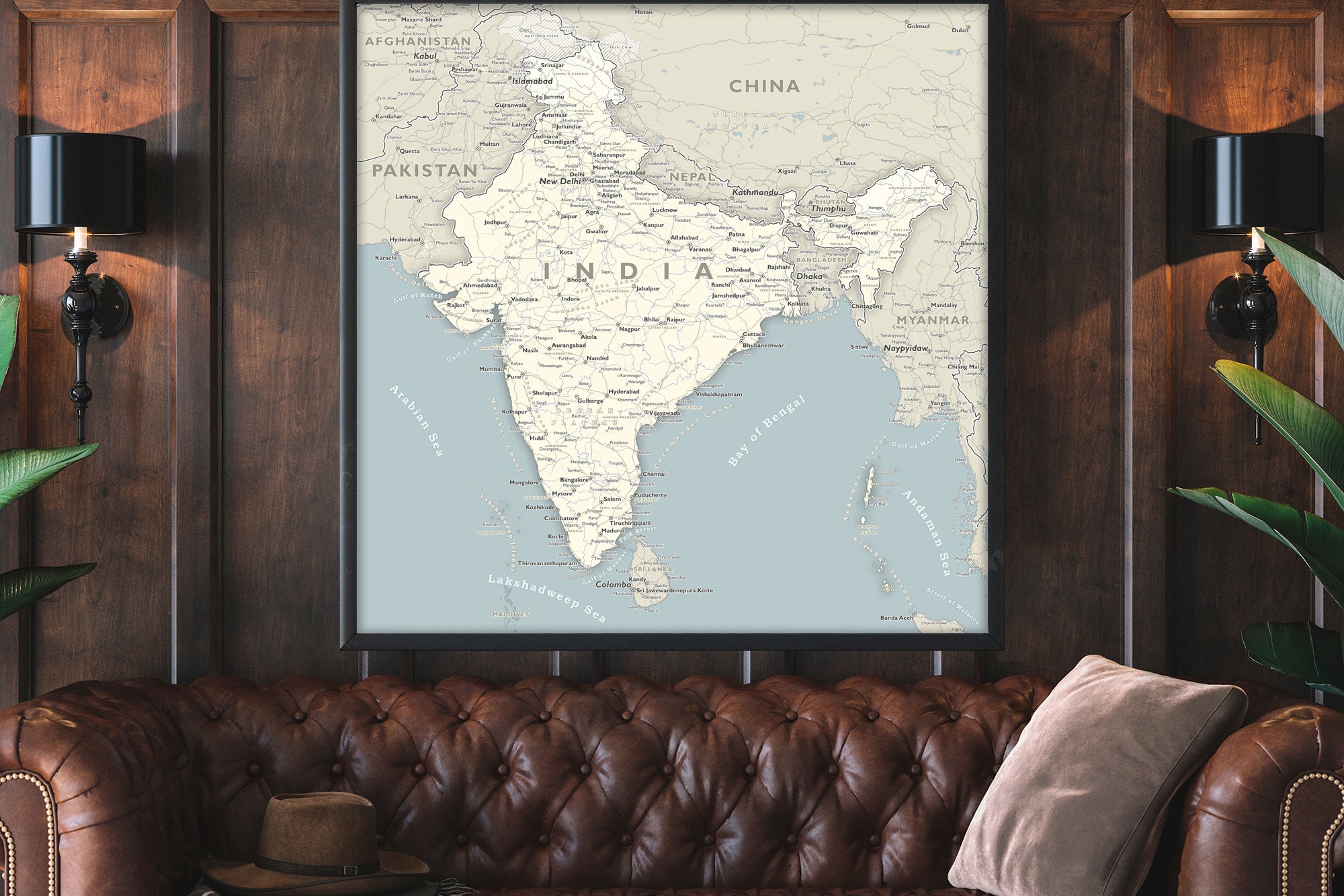 political map of india with states