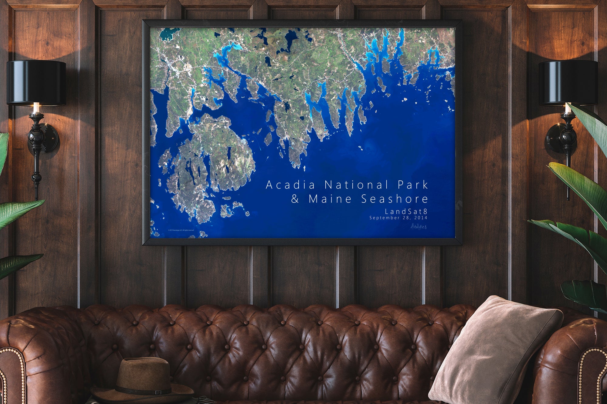 Acadia National park satellite map