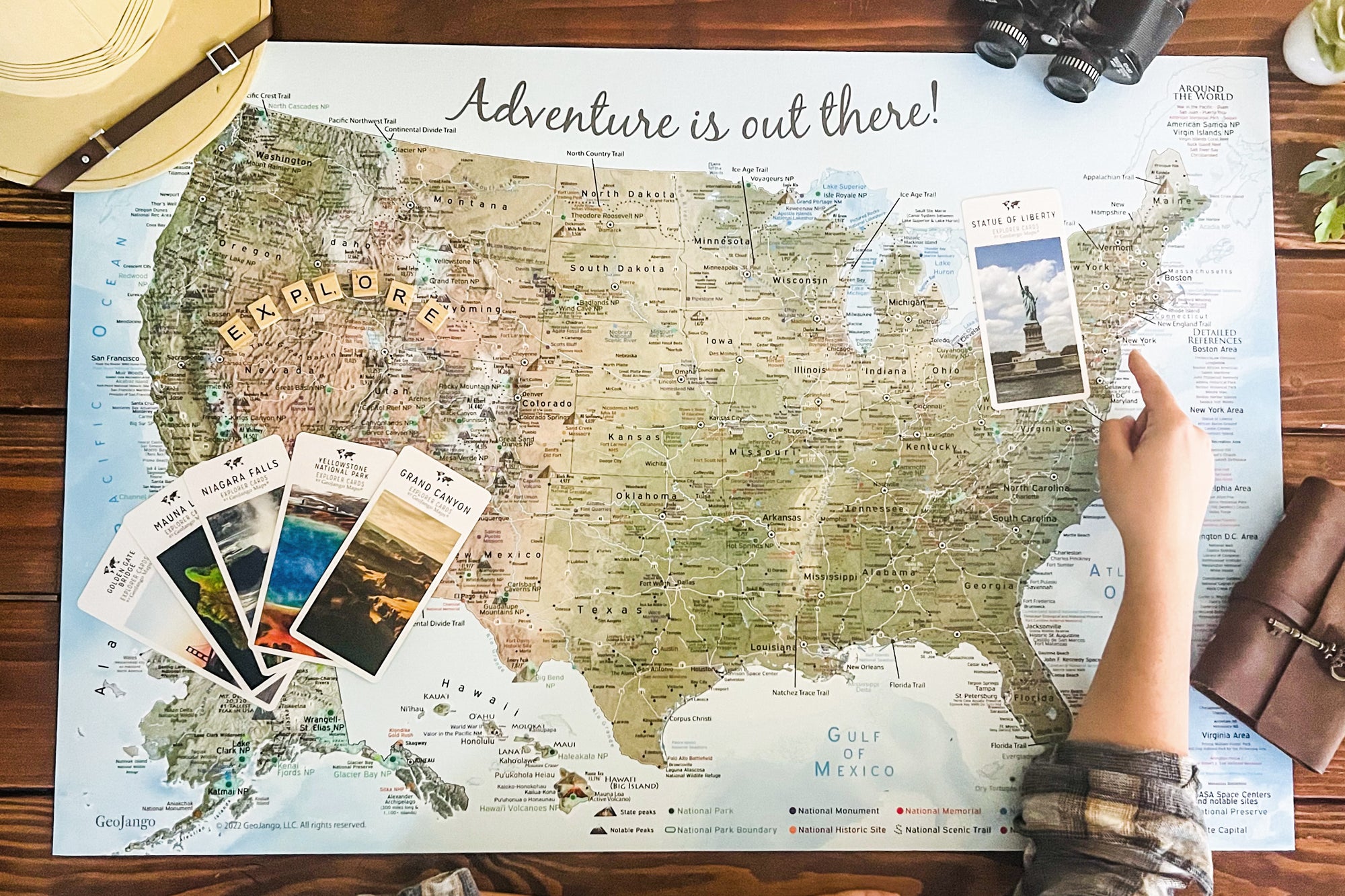 Custom usa travel map