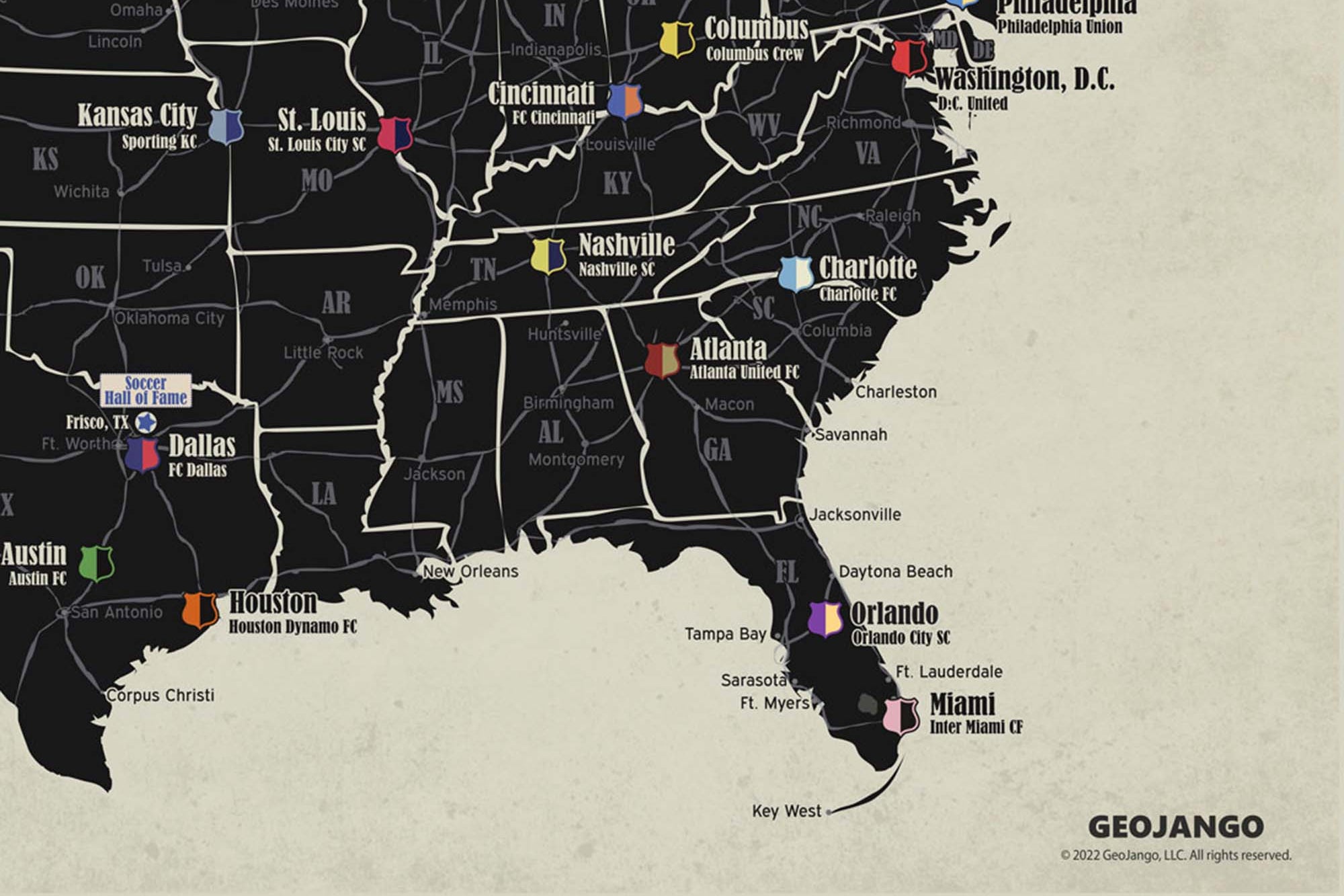 map of mls teams 2024