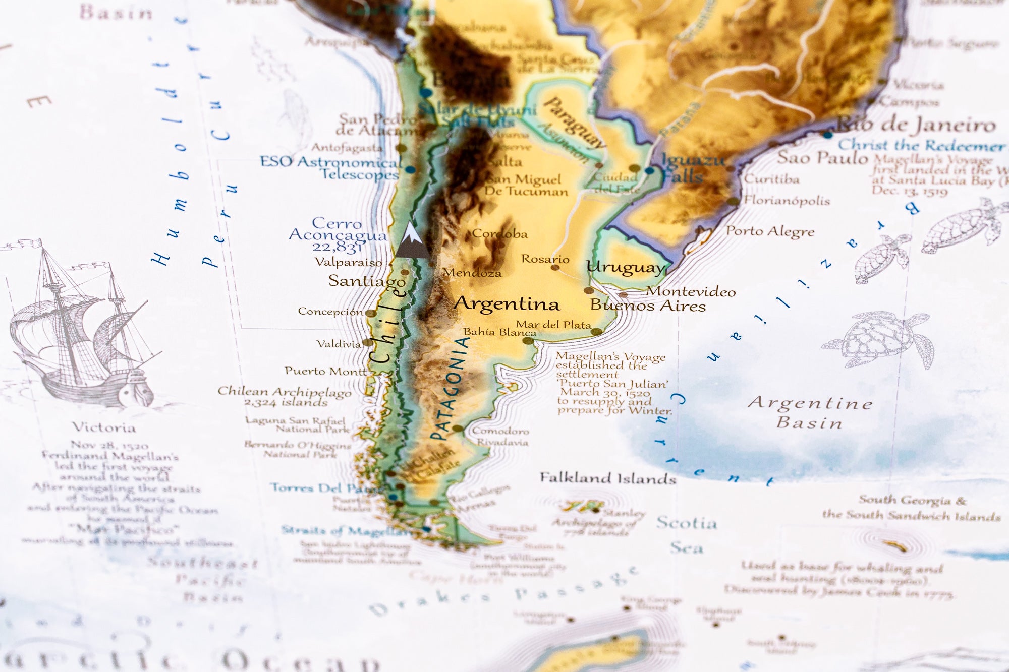 Patagonia on a map