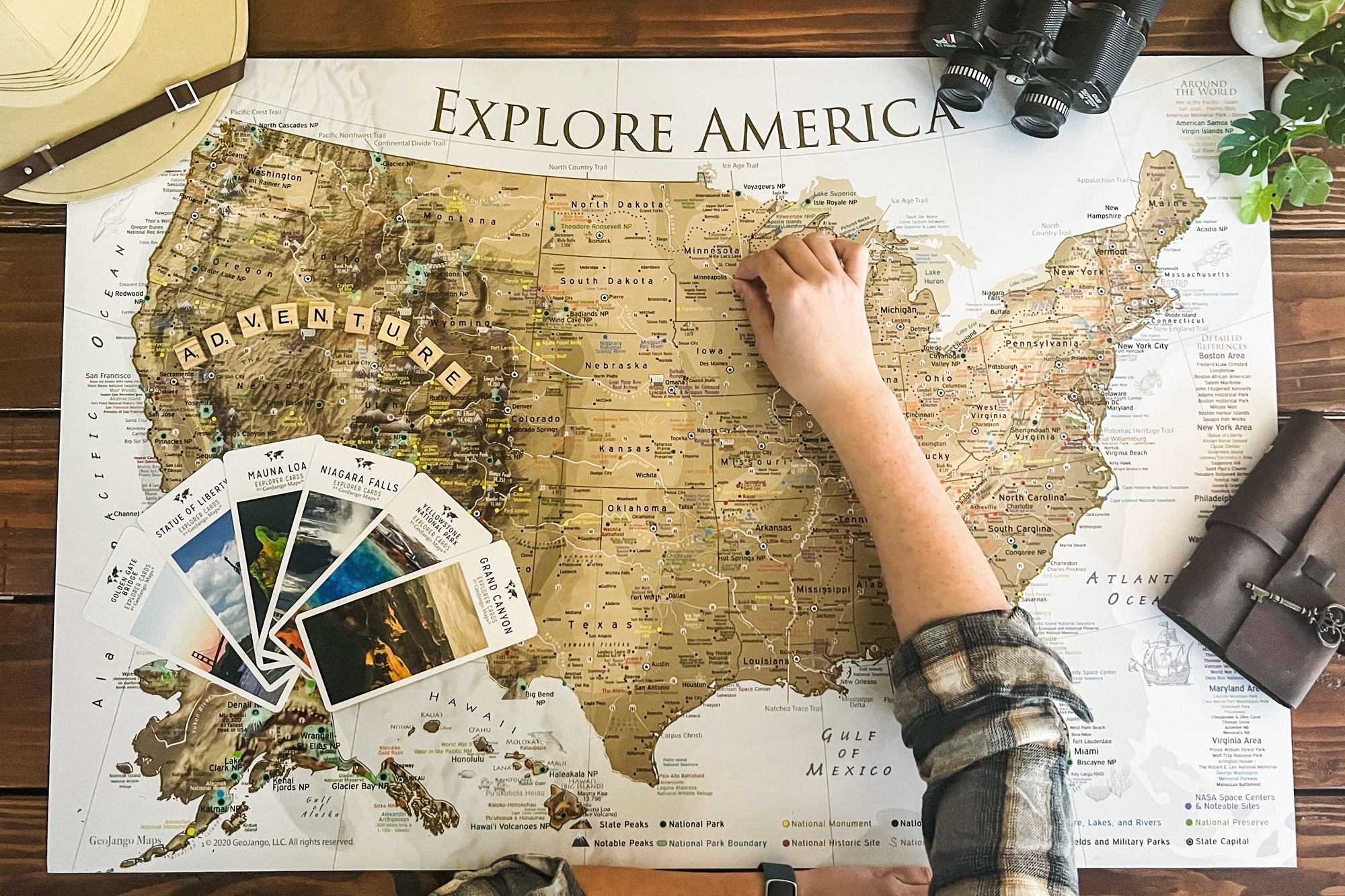 antique map of national parks
