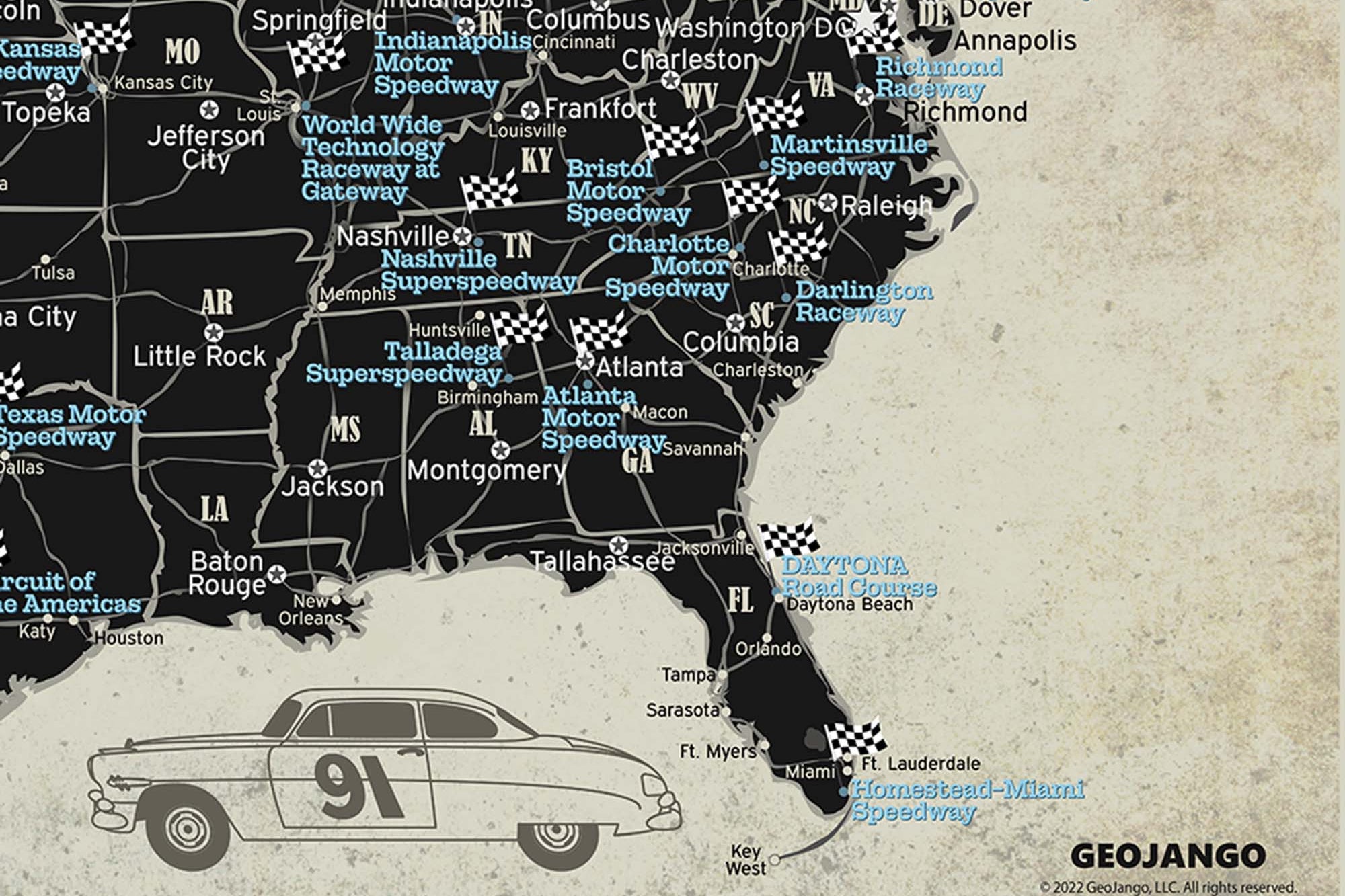 racecar racing map