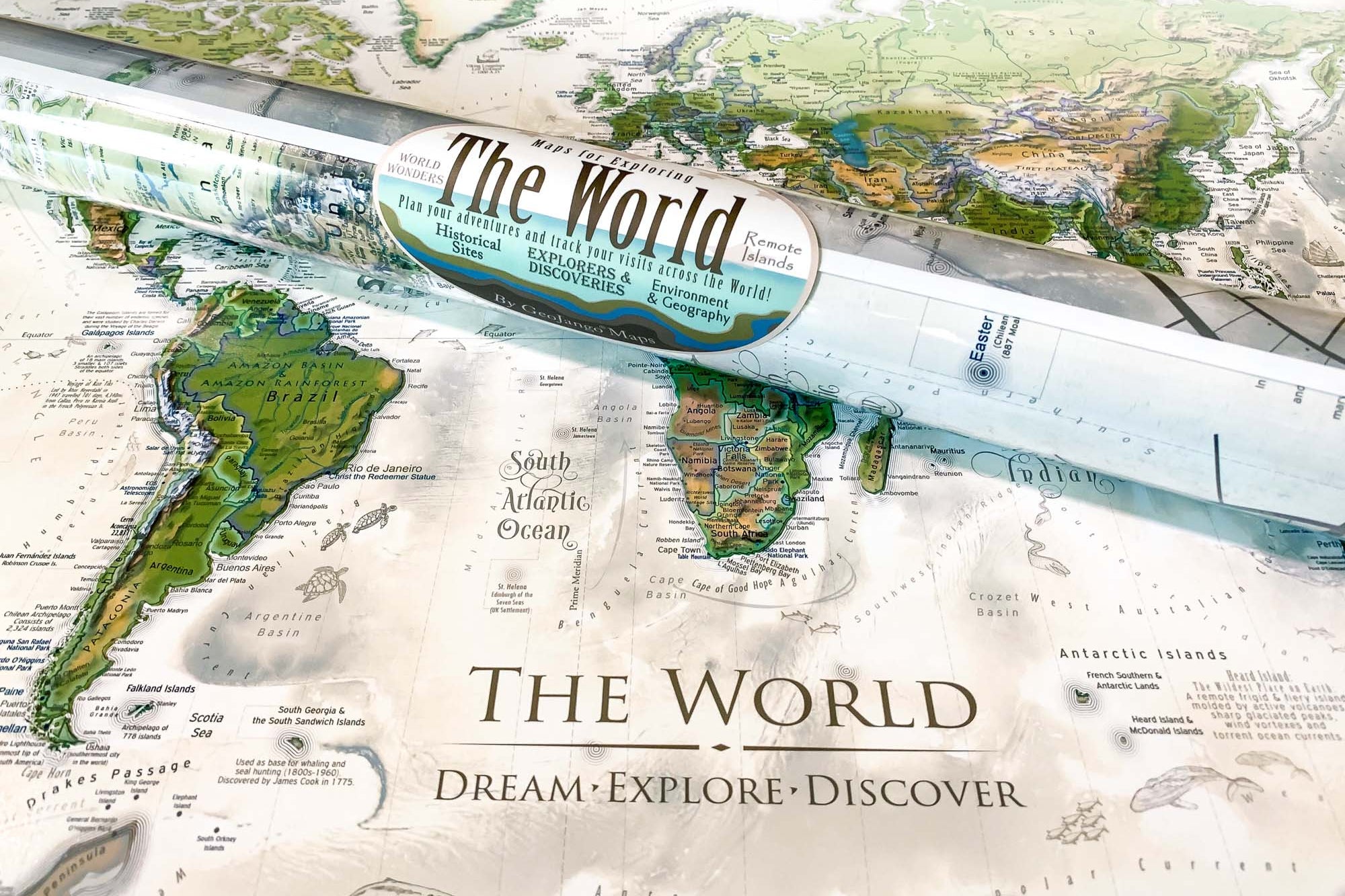 detailed world map wholesale