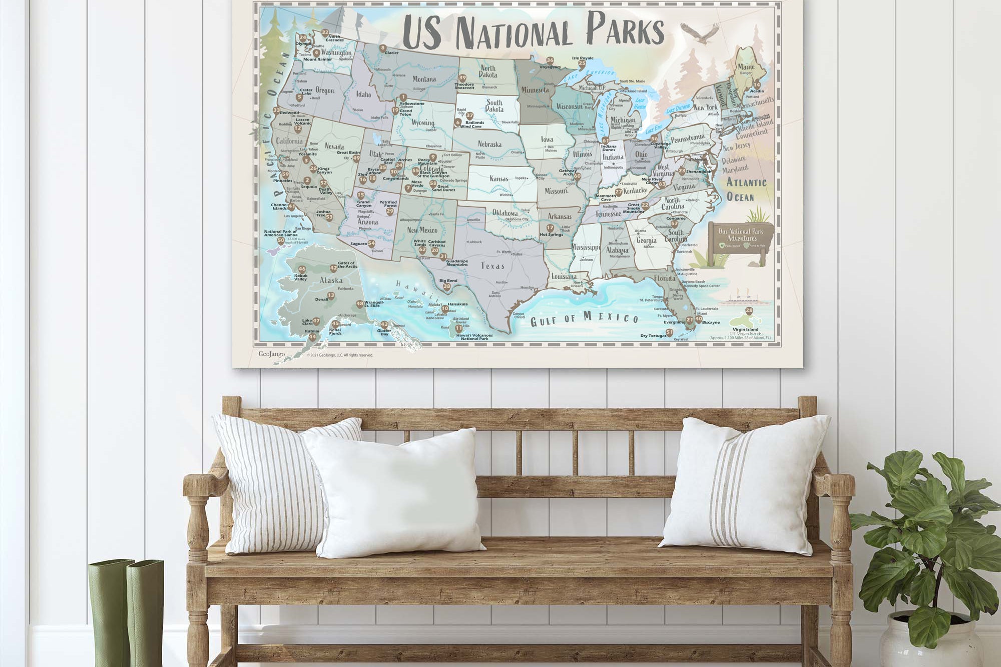 national park map united states