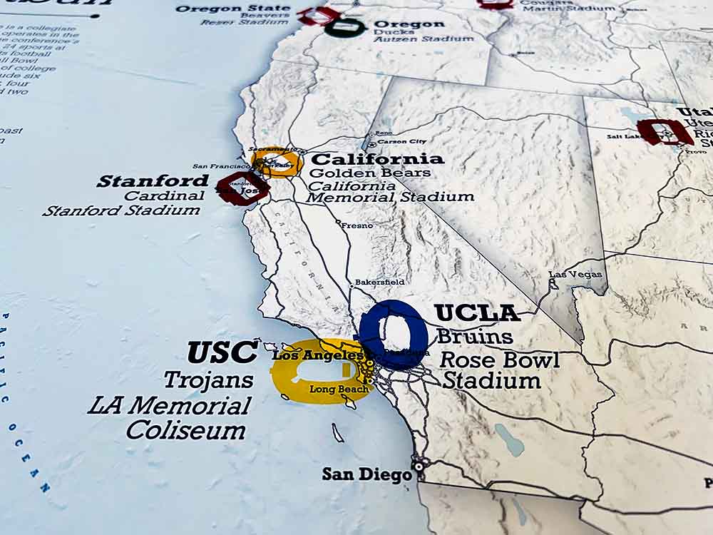 pac-12 college football maps