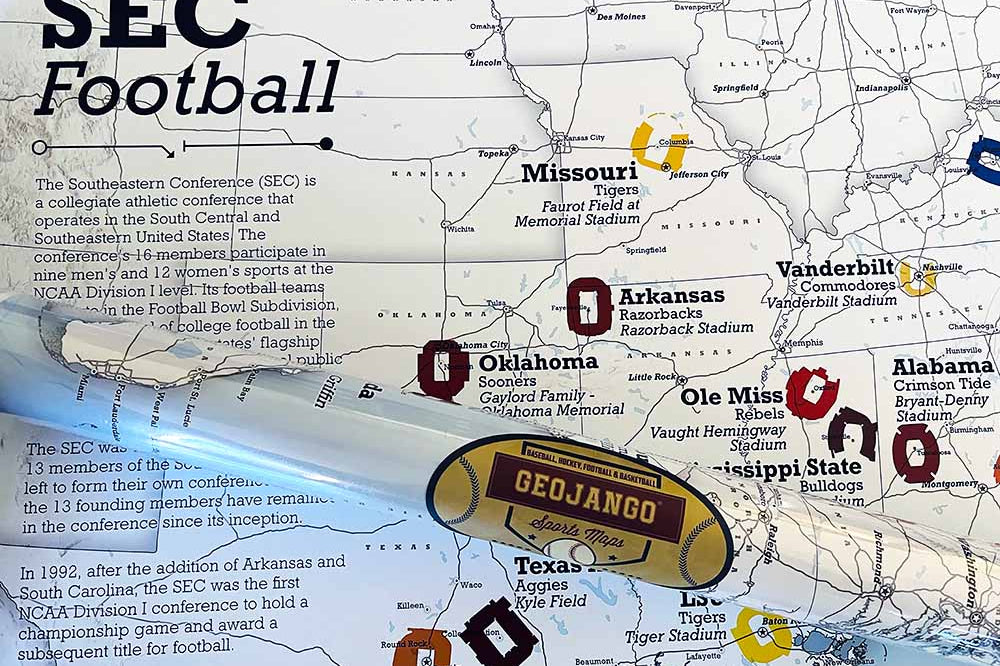 SEC college football map