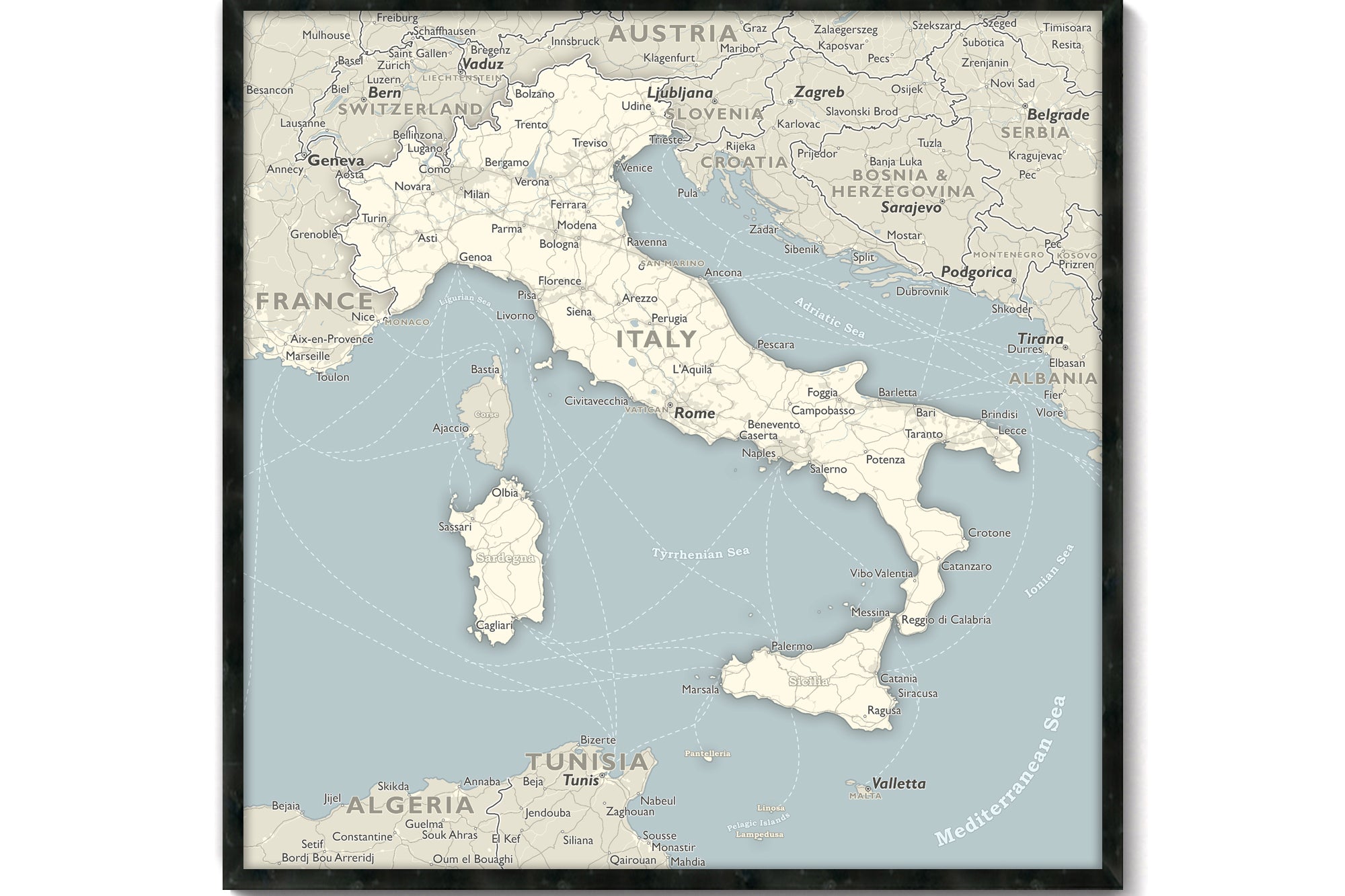 political map of Italy