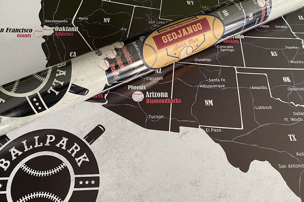 Baseball poster map