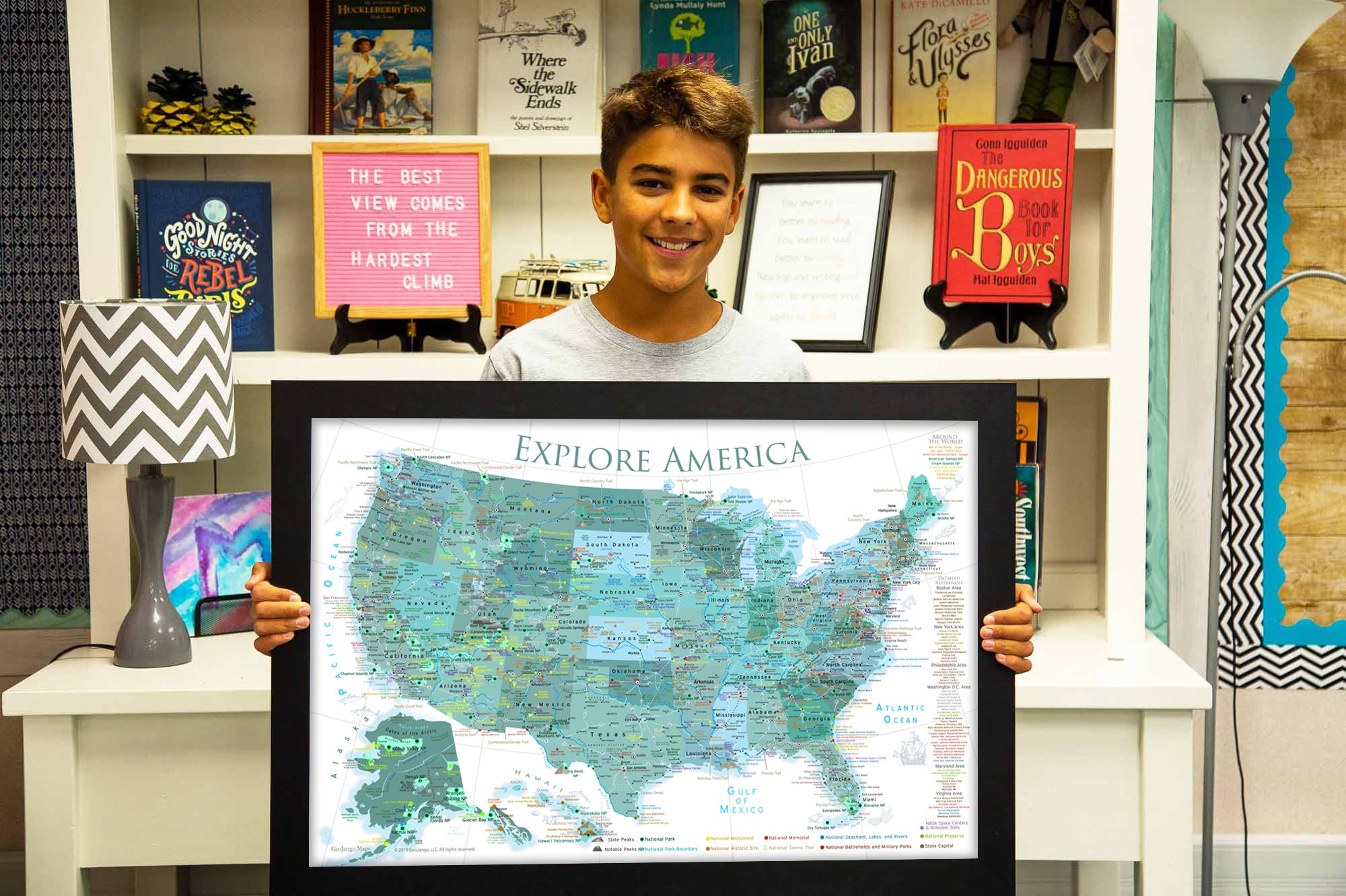 map of the united states green