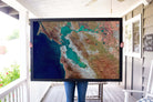 framed san francisco satellite map