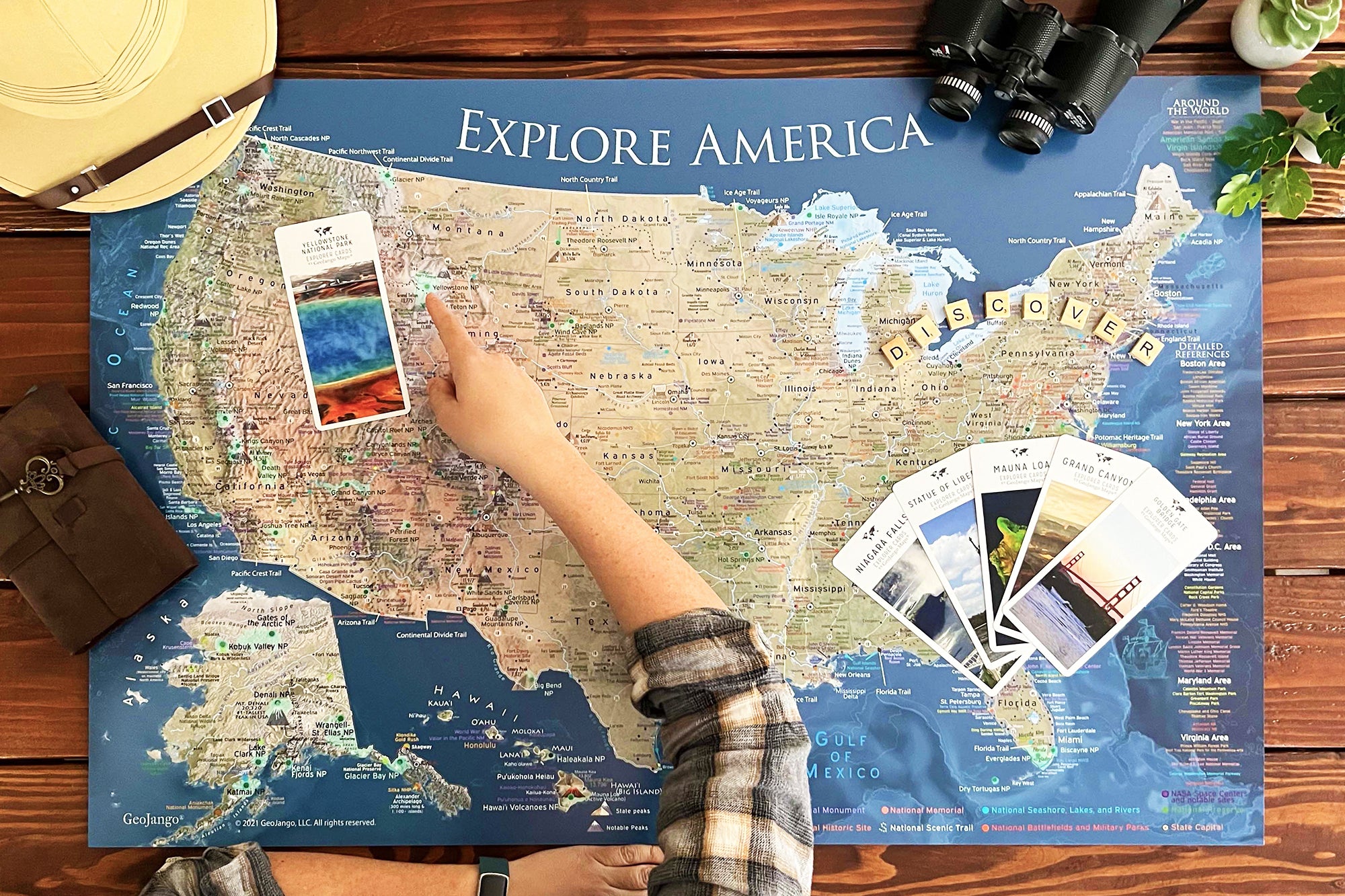 National Parks Map with National Monuments