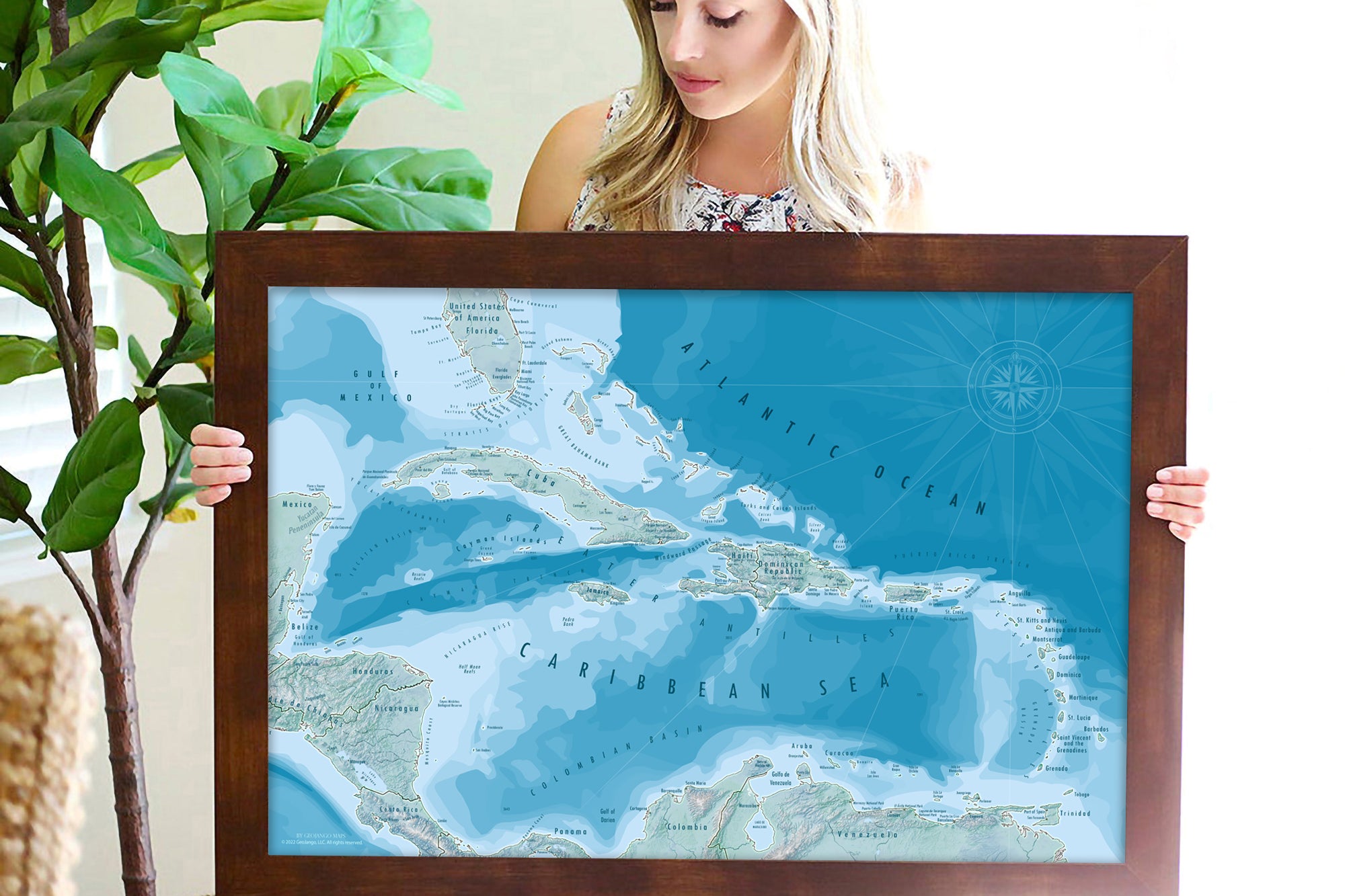 map of the caribbean islands with names