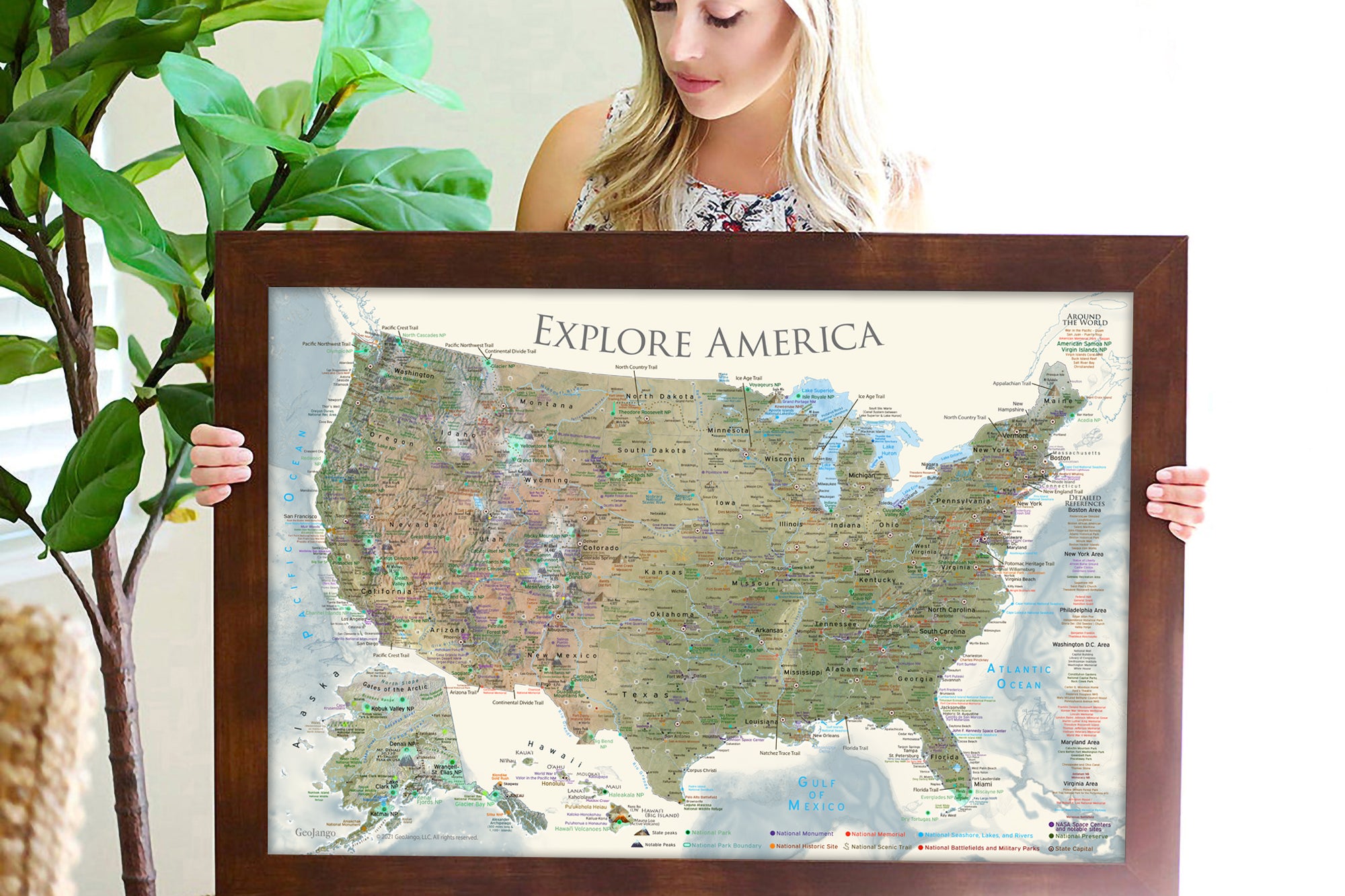 national park topographical map