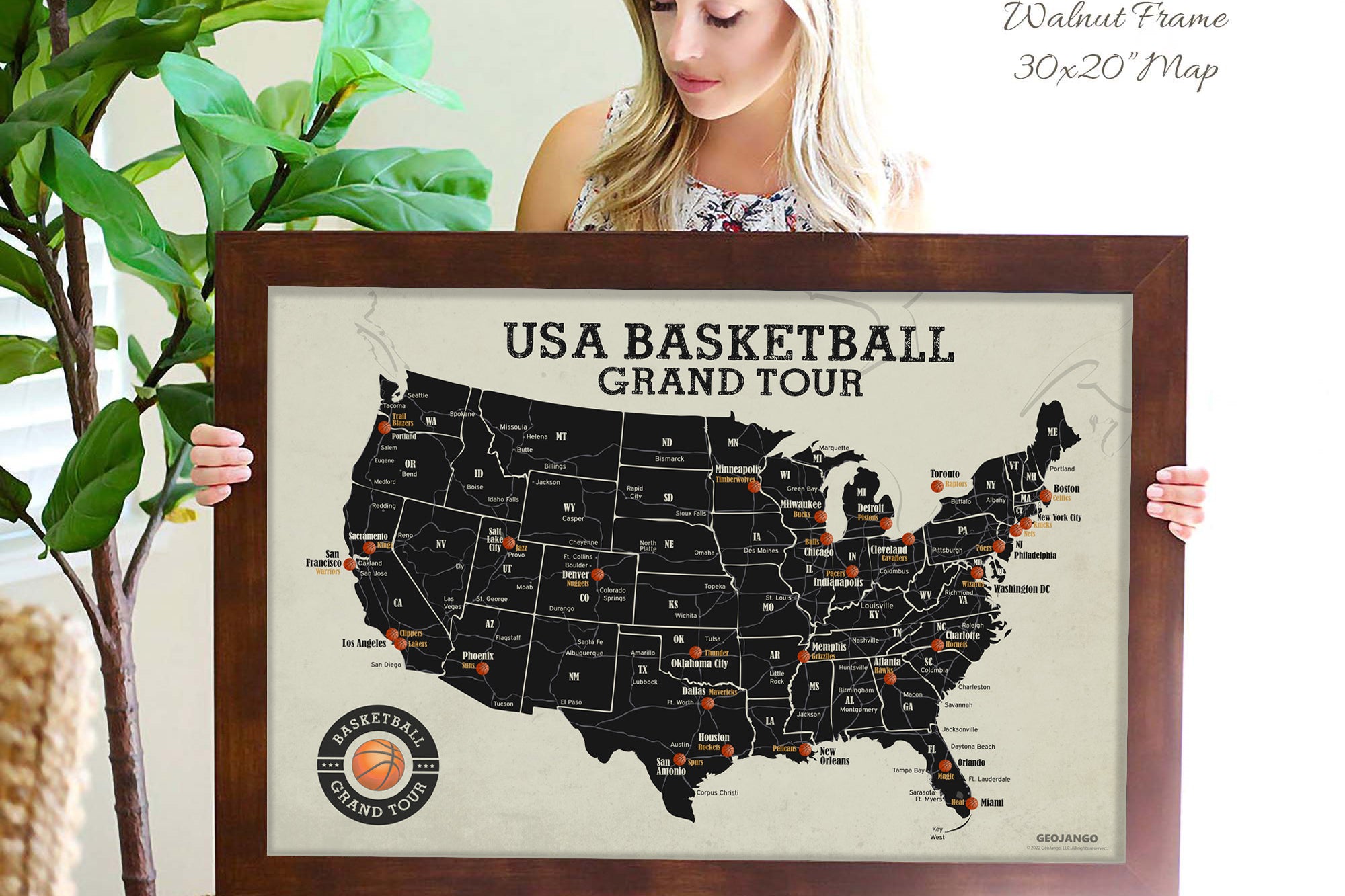 NBA arena tracker map