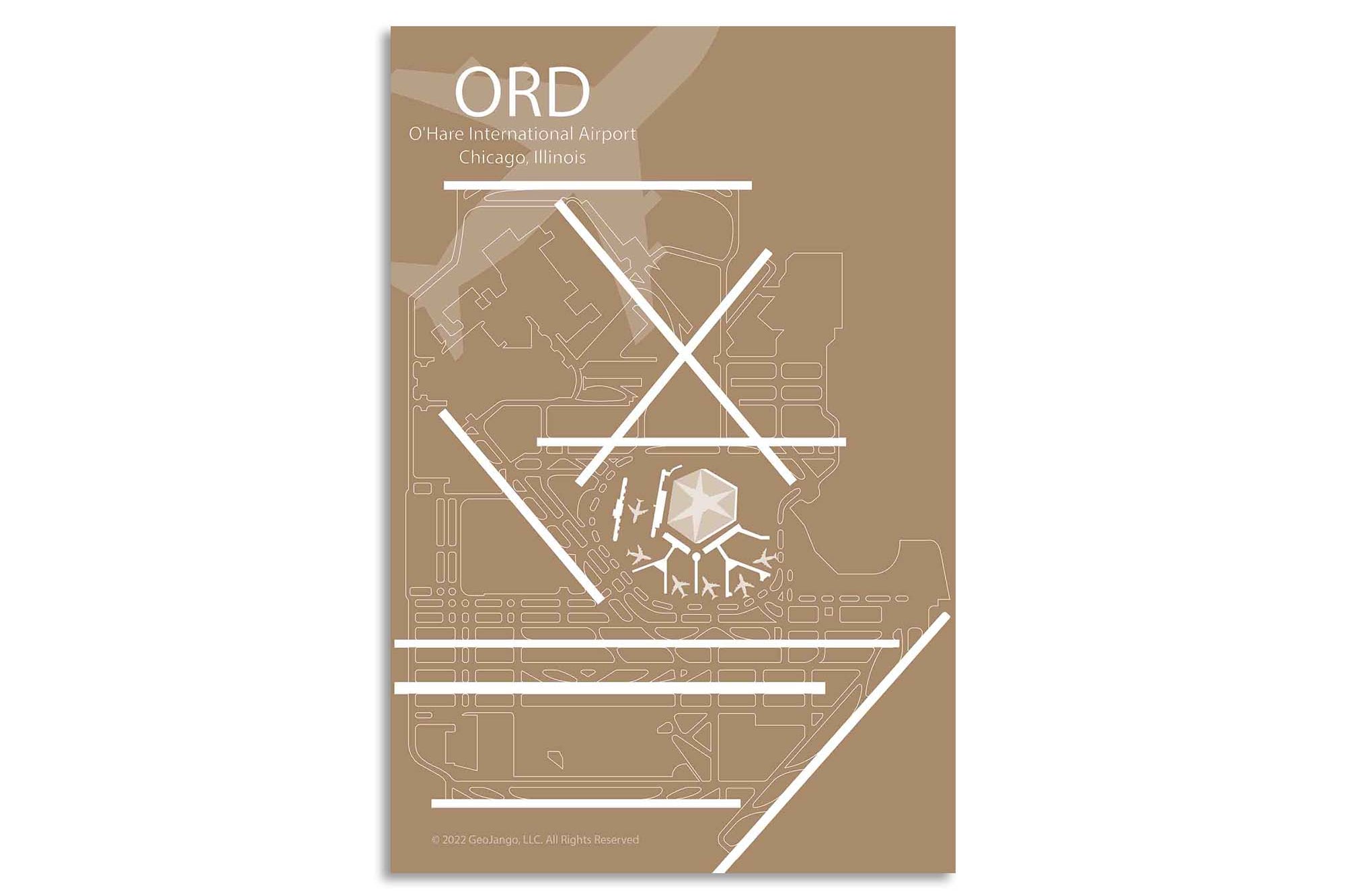 sandstorm ord chicago airport push pin map