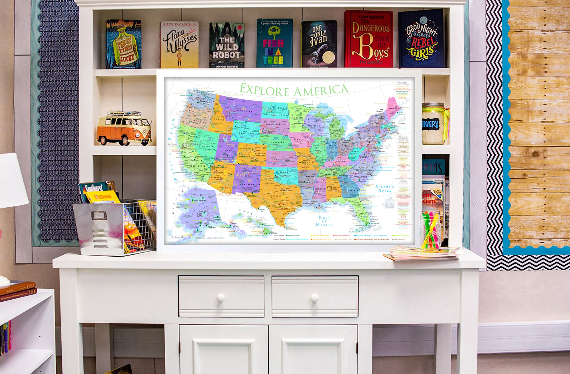 map of the united states for kids