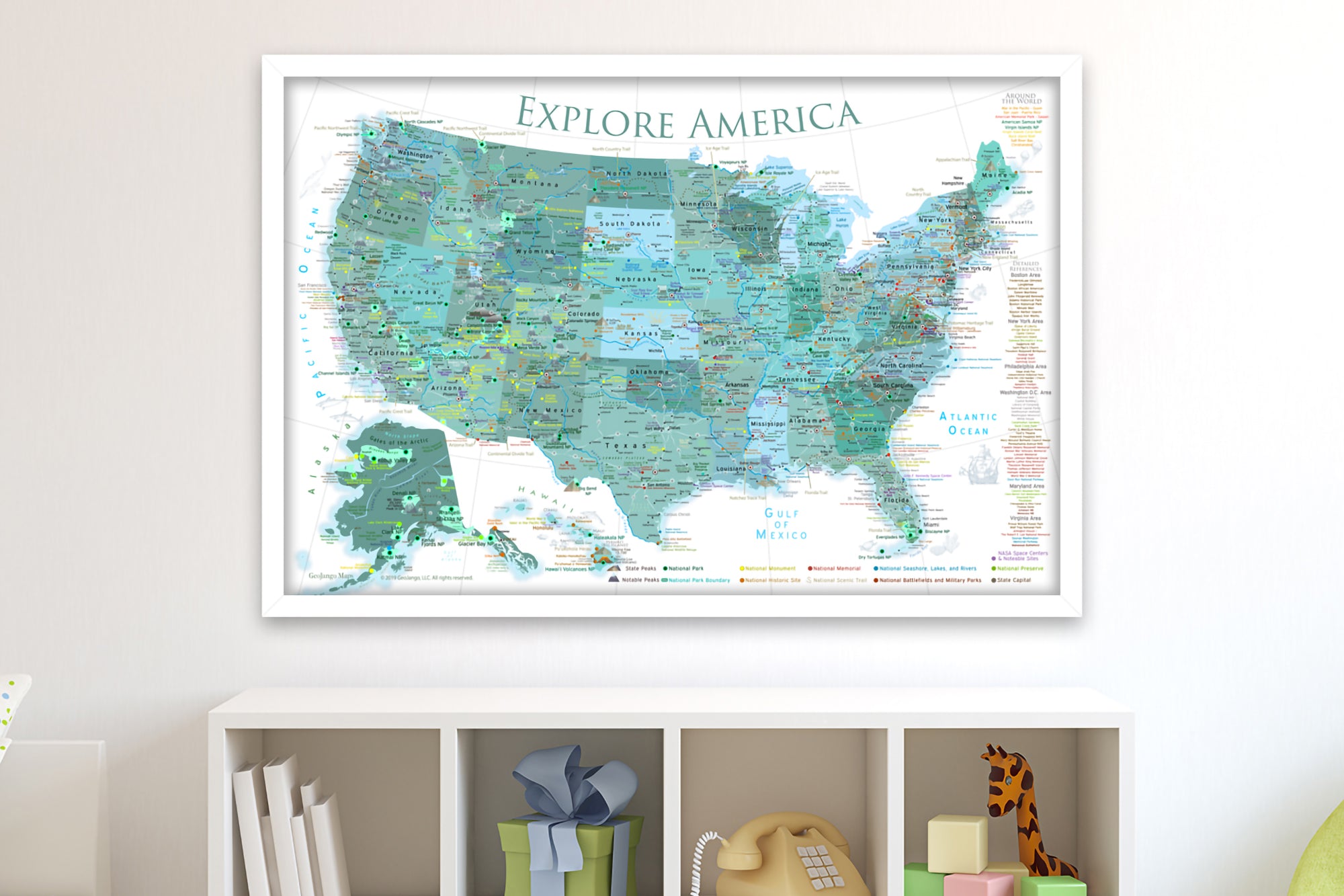 green kids usa map