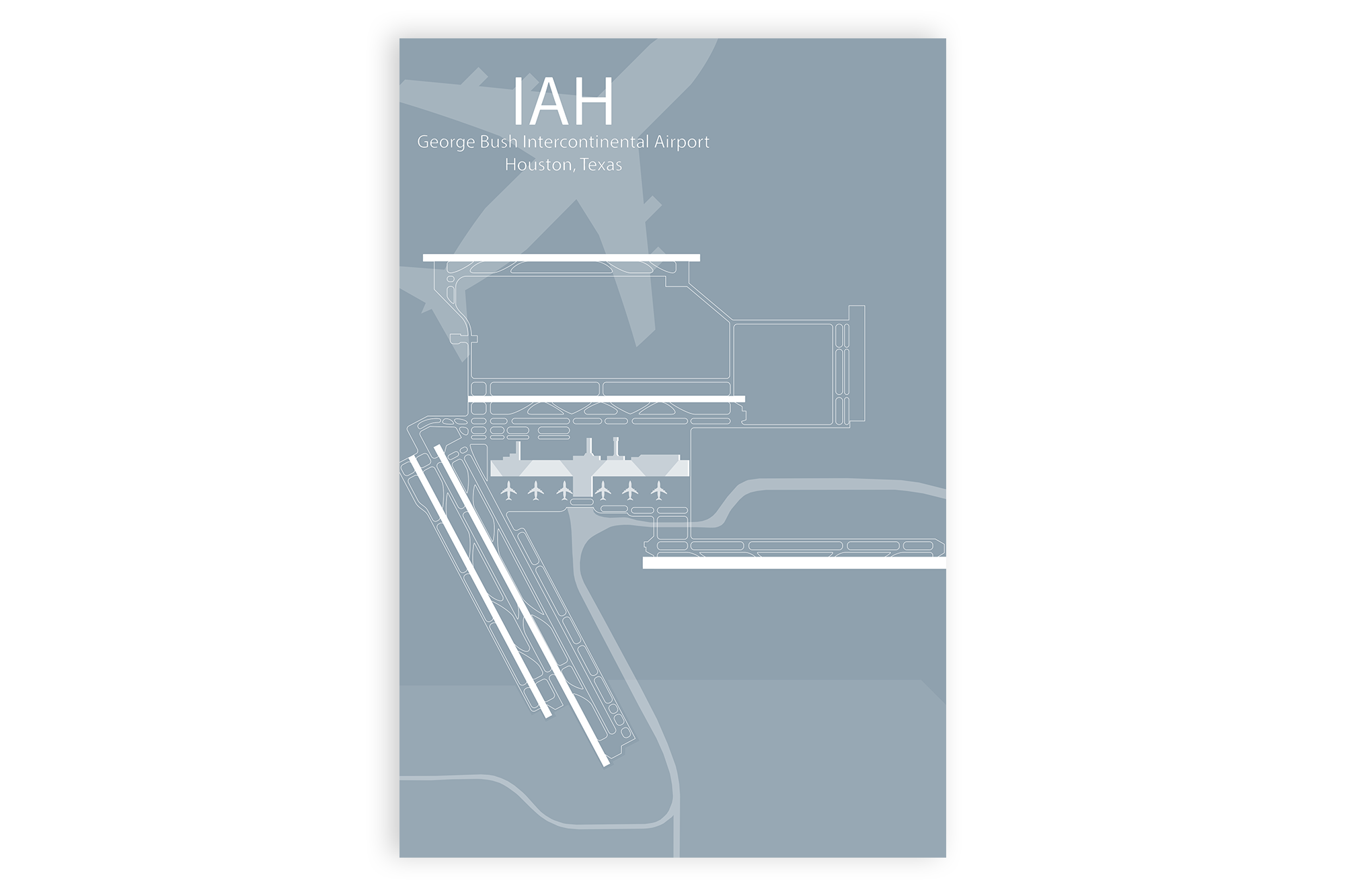 iah airport map