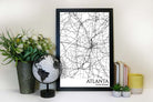 atlanta street map wall art