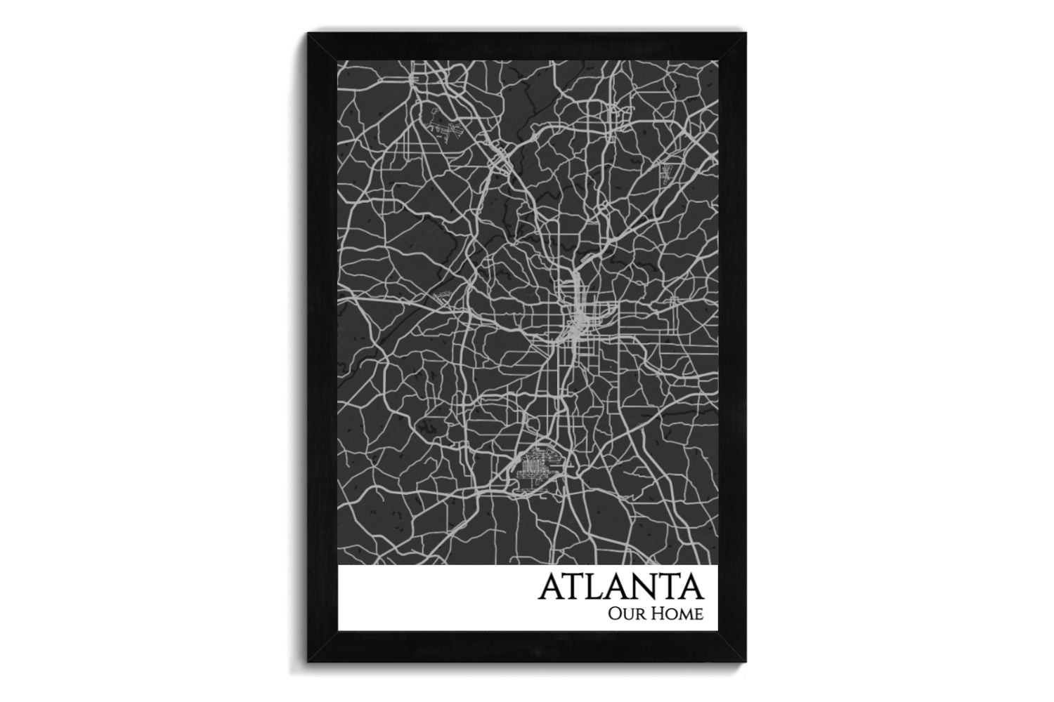 atlanta city map art