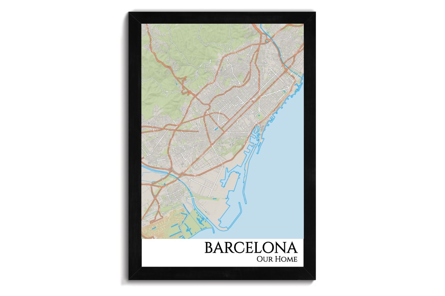 barcelona spain map