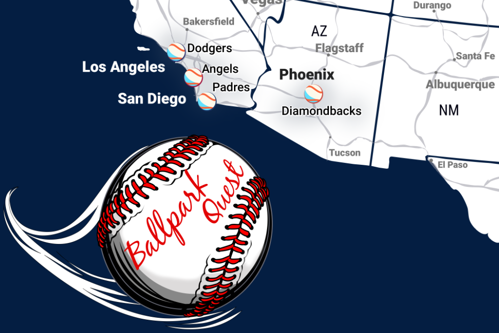 baseball stadium travel map