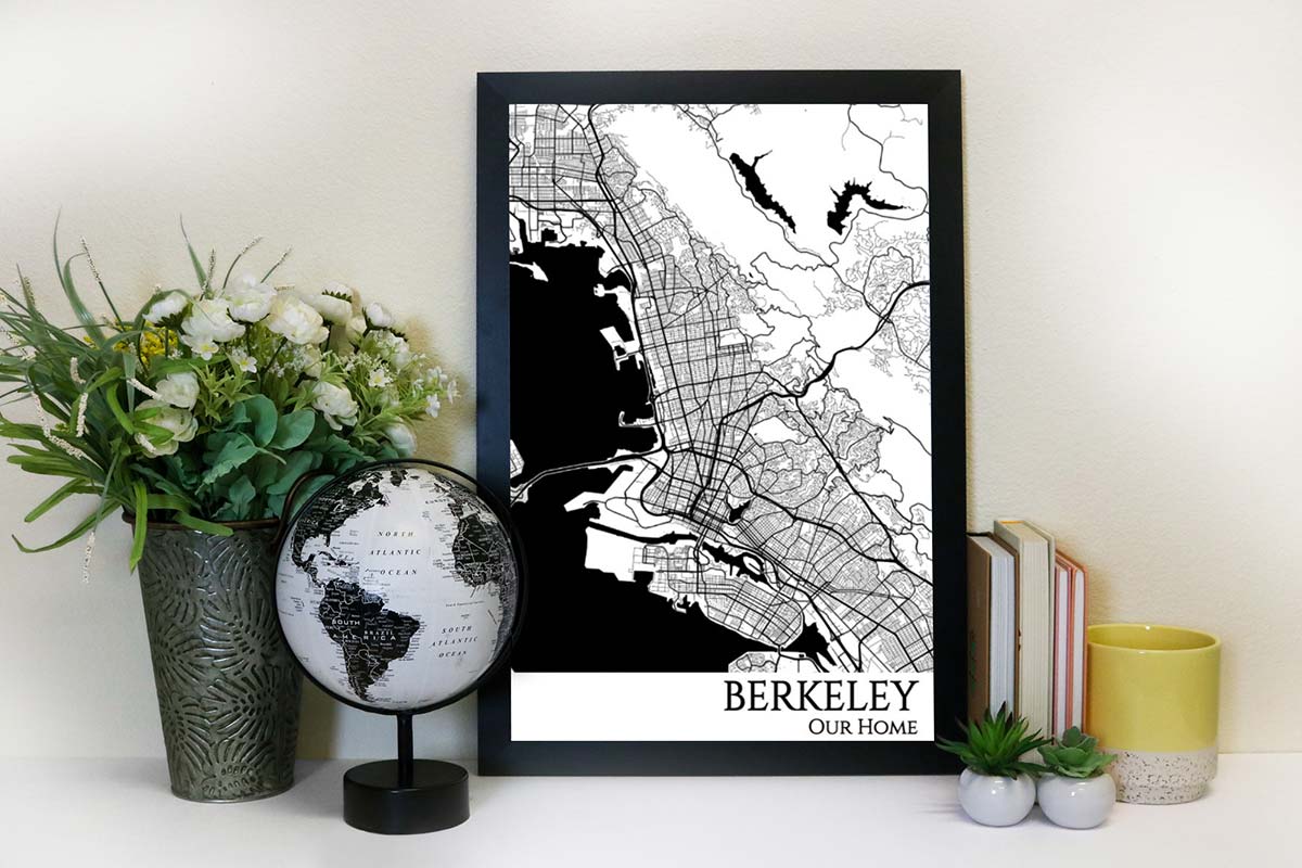 berkeley street map wall art