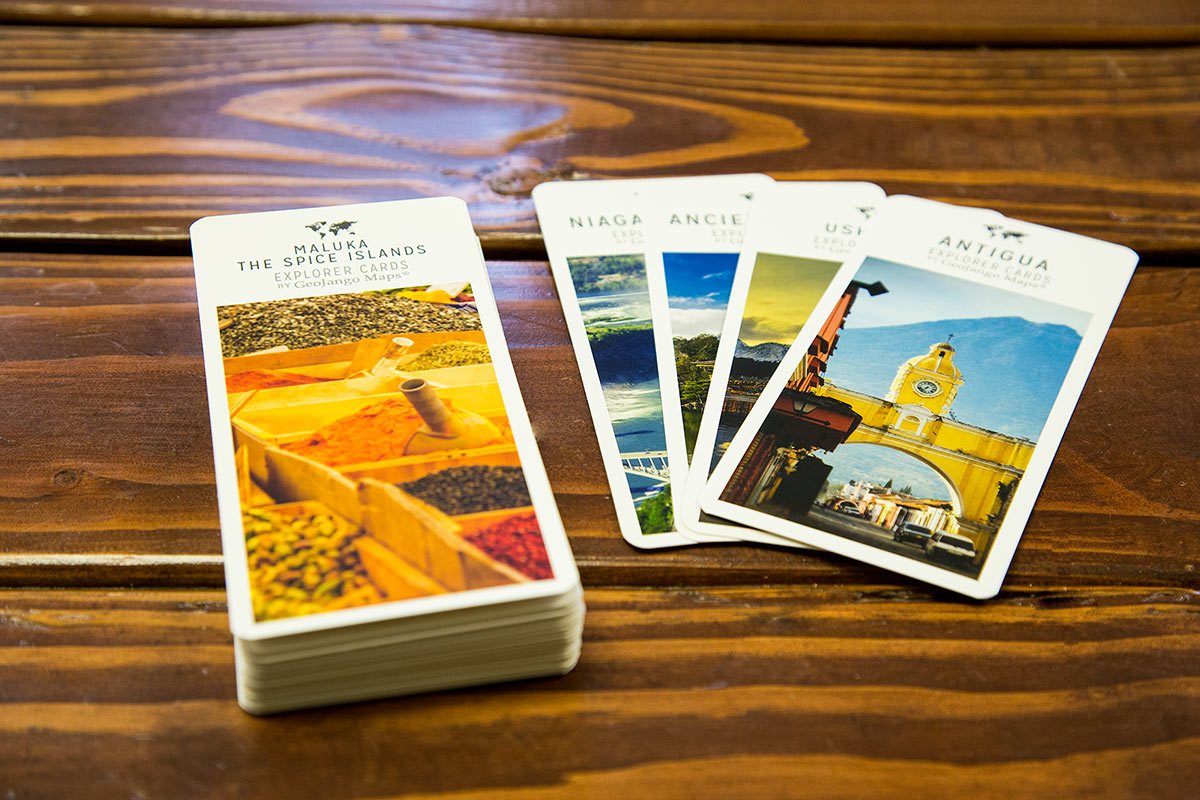 deck of card on geography