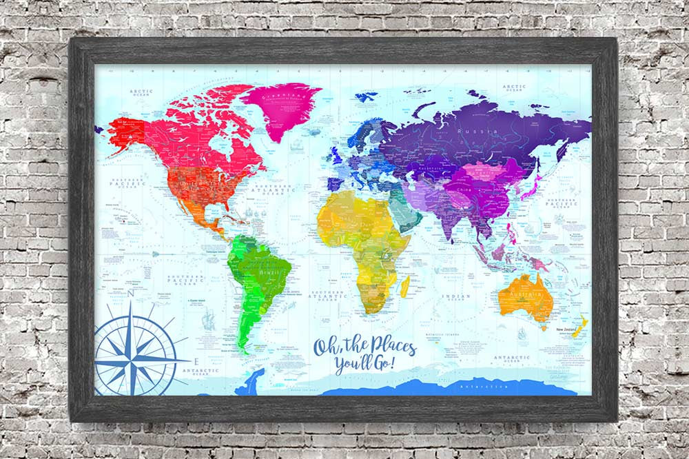 map of the world for kids