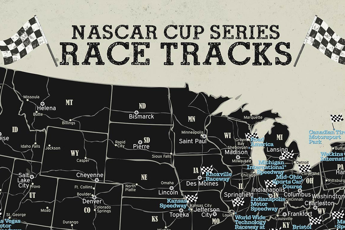 Detailed NASCAR Map