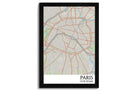 paris city map wall art
