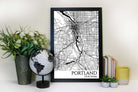 portland street map wall art