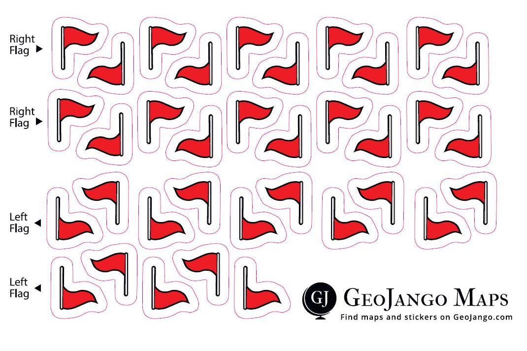 red dot stickers for map