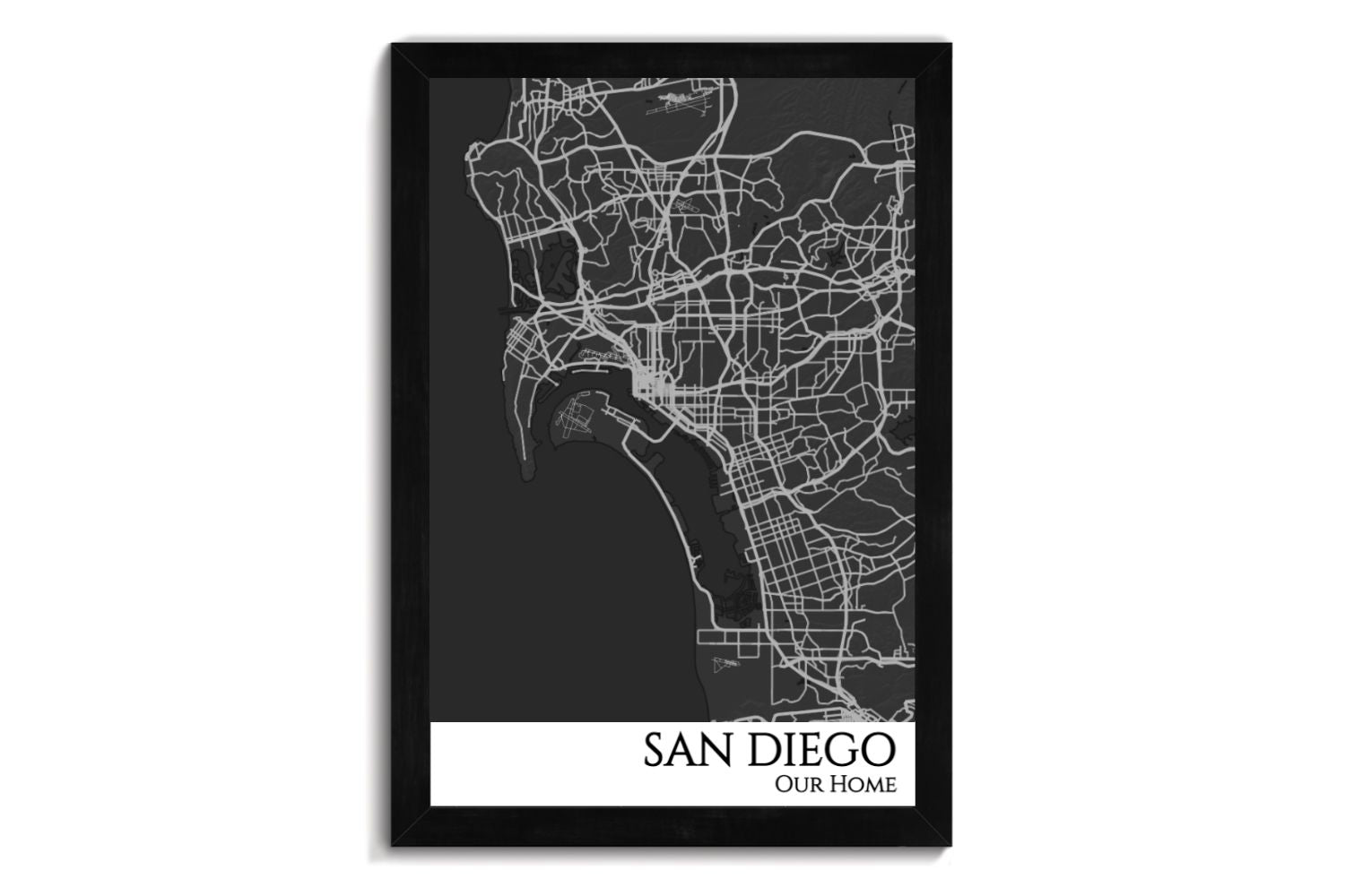 san diego city map art