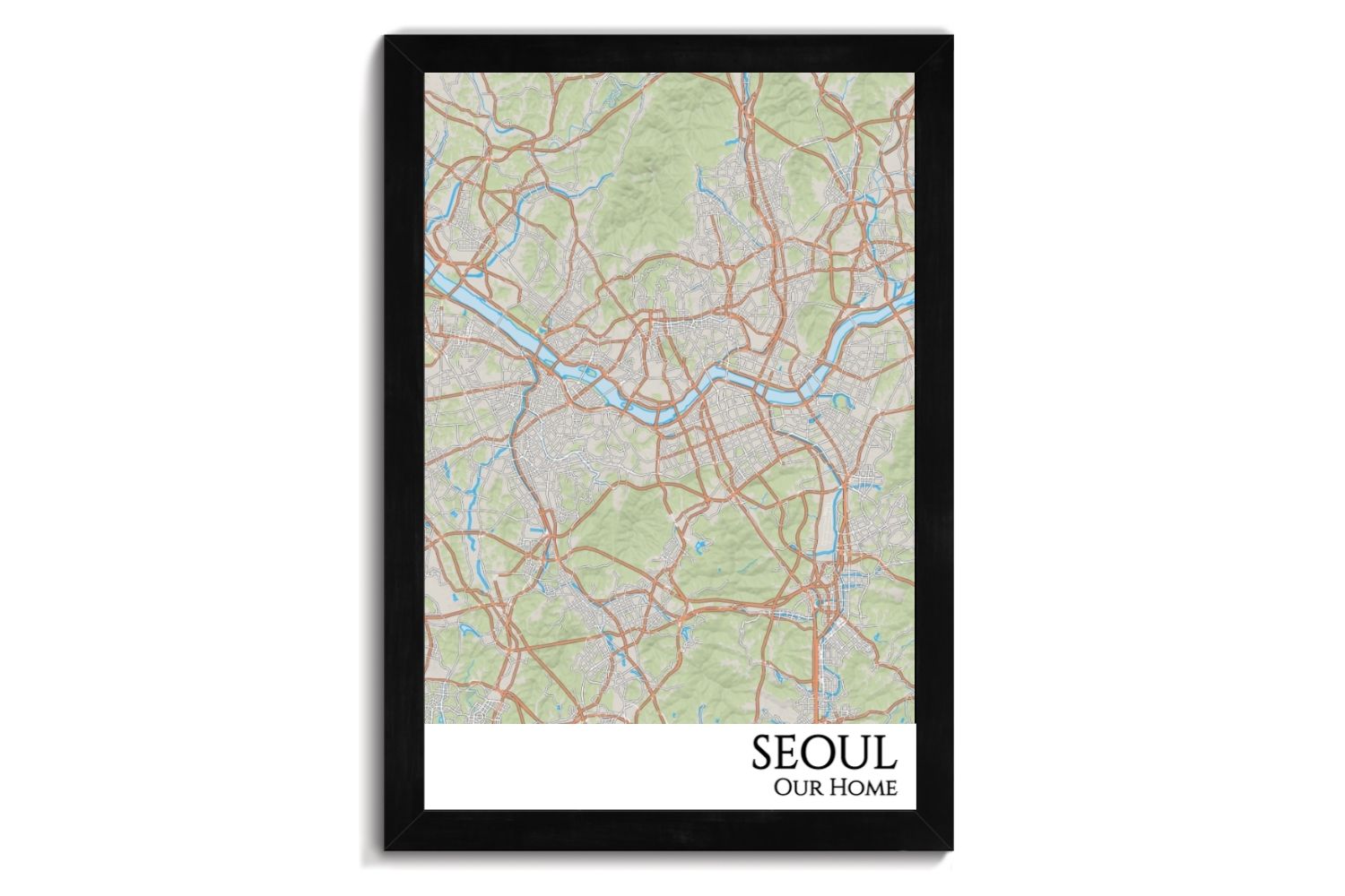 seoul street map art