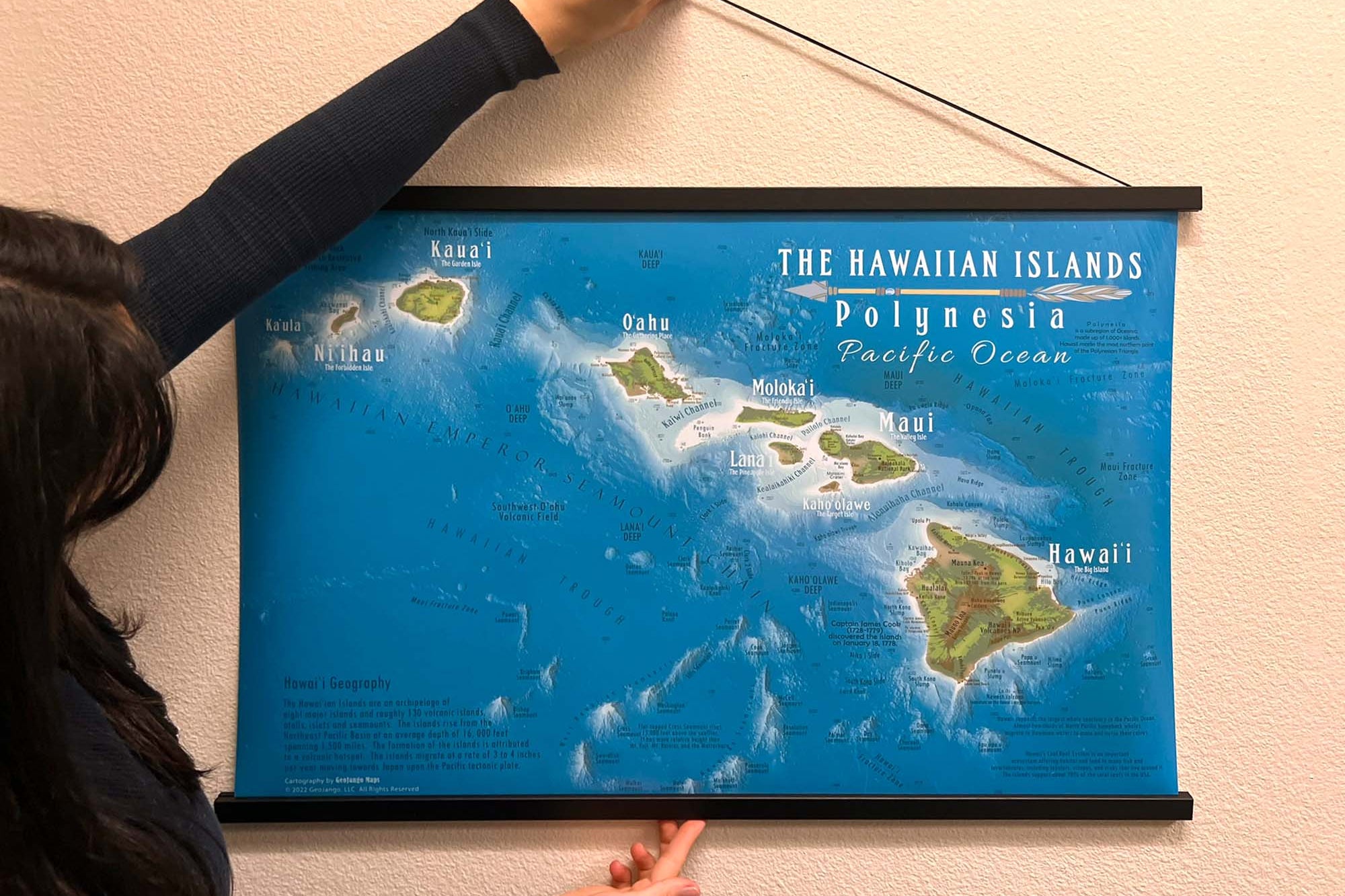 Hawaiian Islands state map