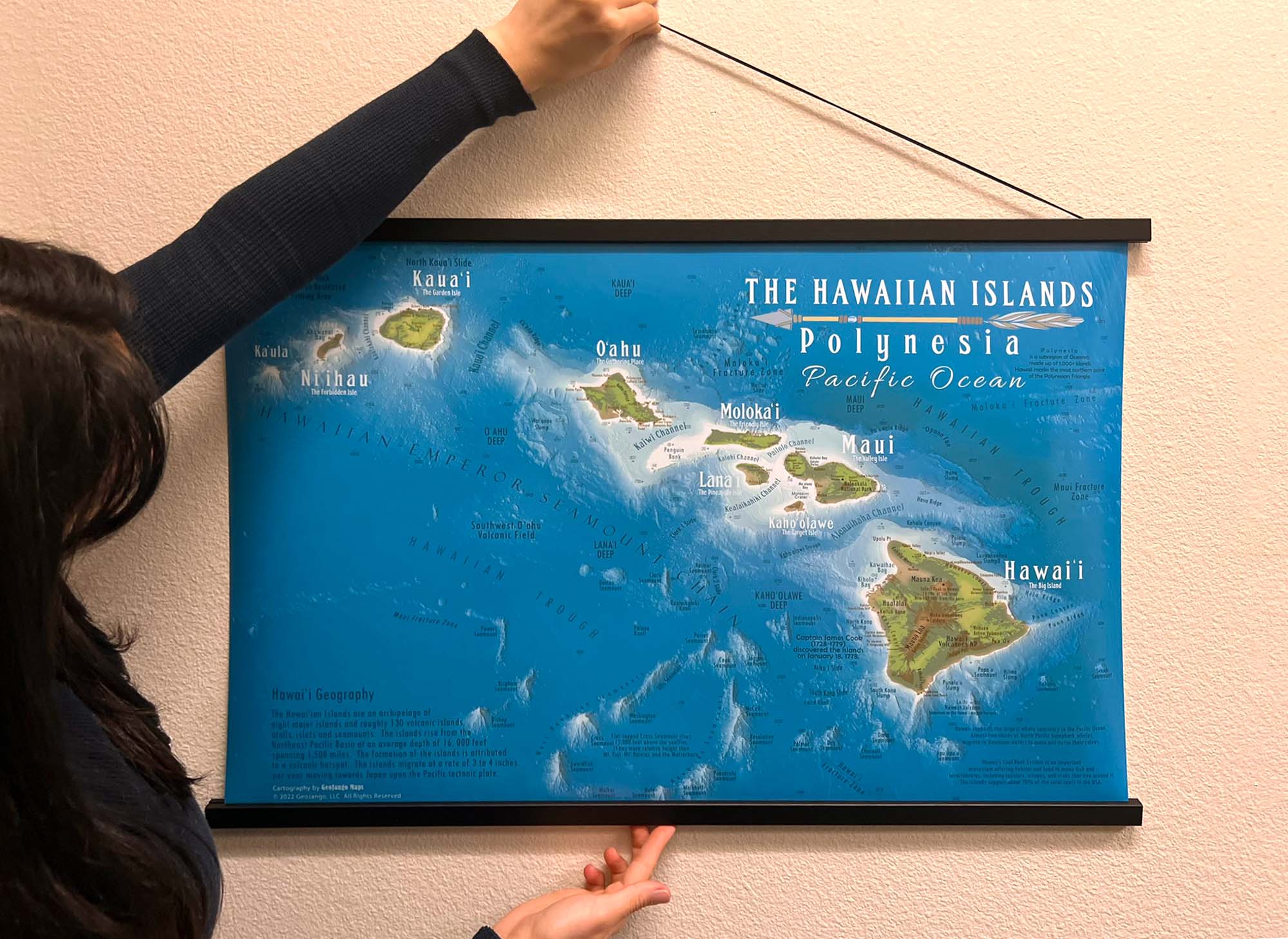 Hawaiian Islands state map