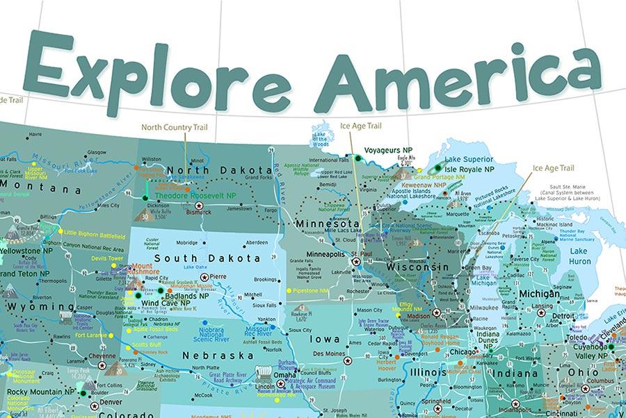 map of the national parks for kids