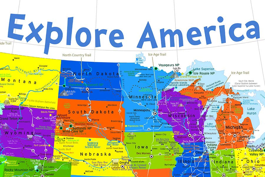 national park map for kids