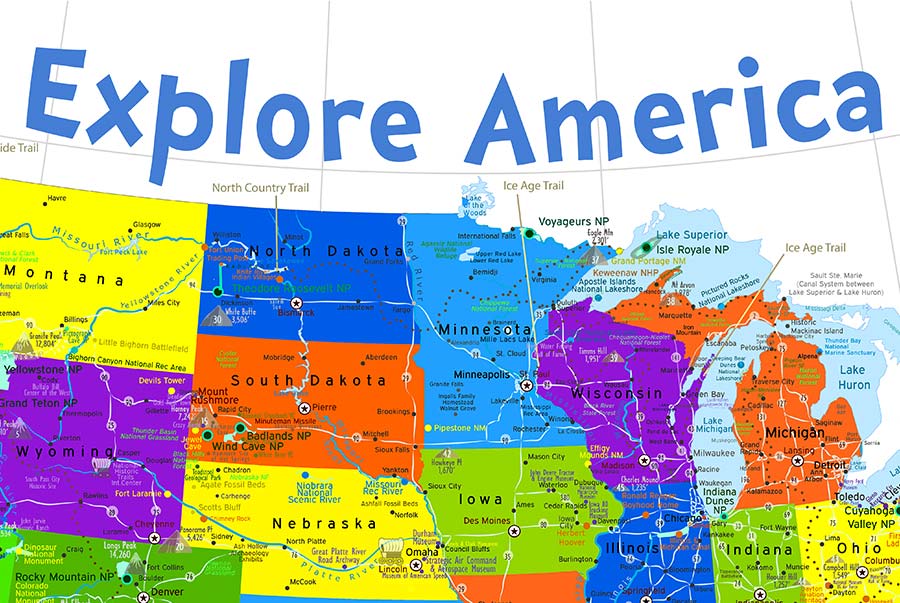 national park map for kids