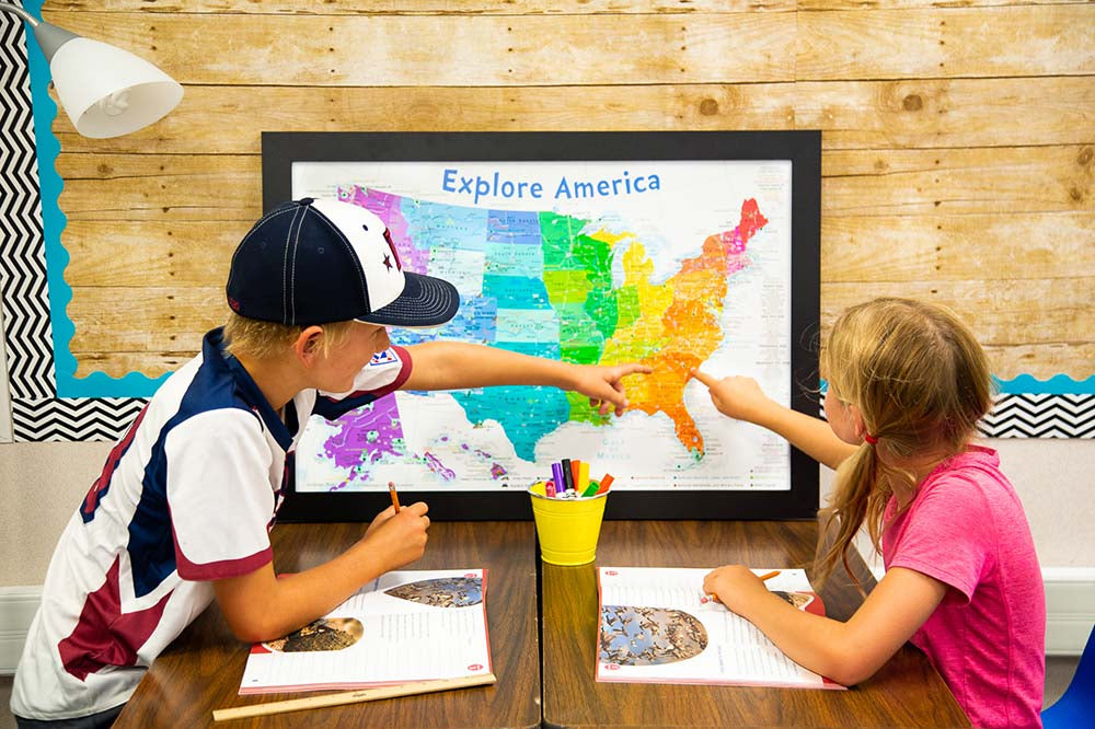 kids map of the united states