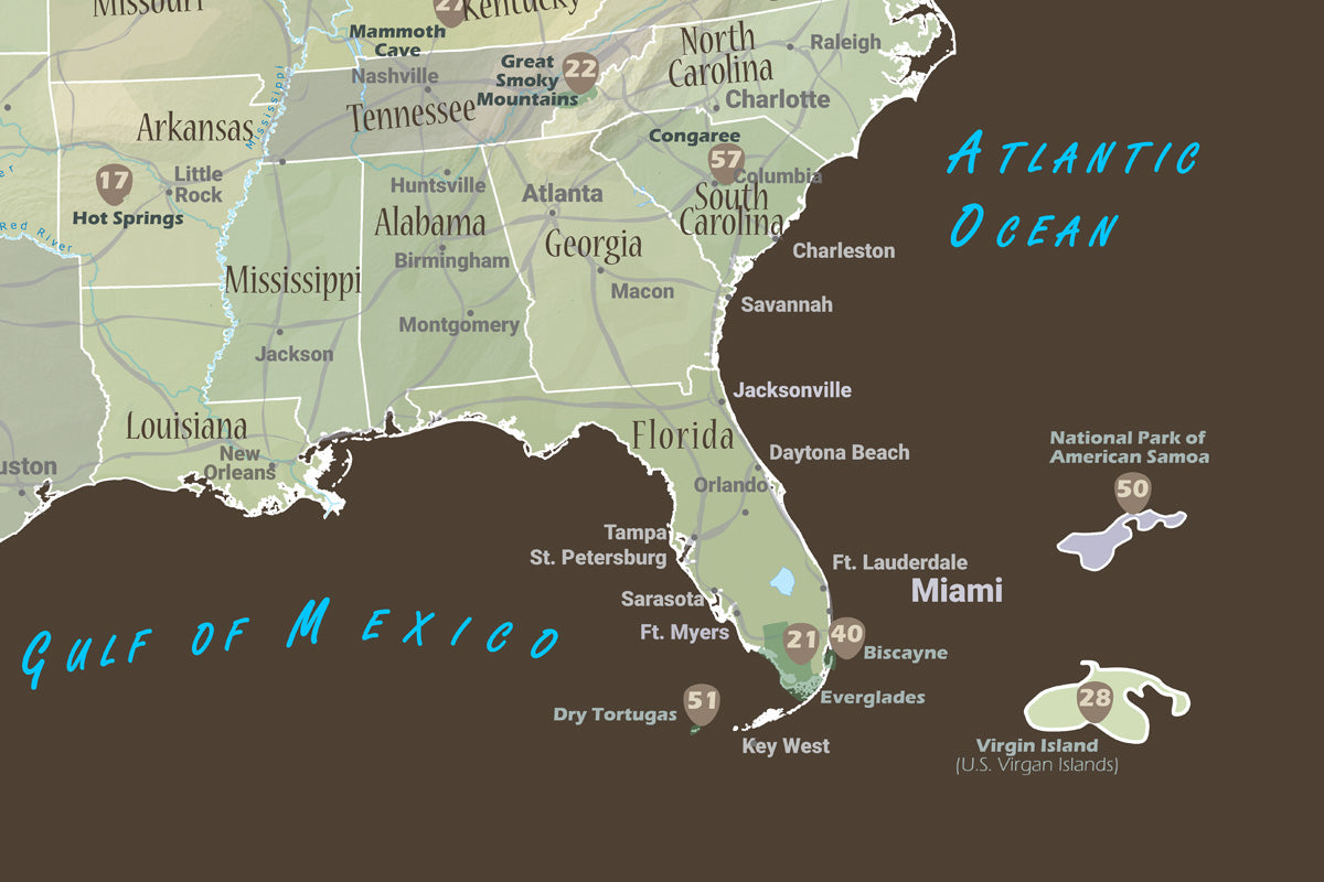 National Parks the southeast united states