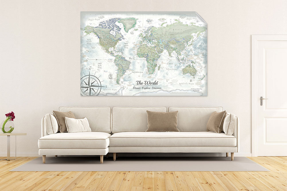 peelable wall map
