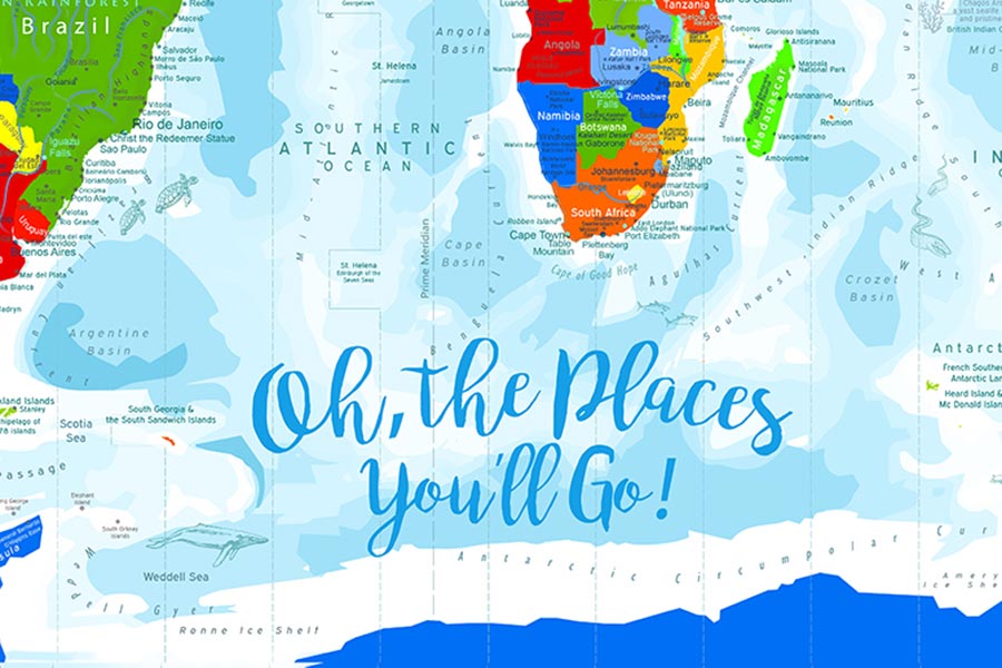 Map of the World For Kids