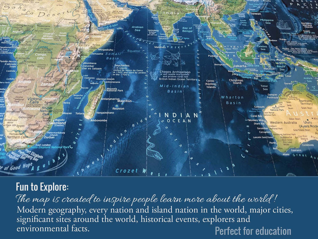 Historical details for world explorers on our world pin maps help you learn about the earth!