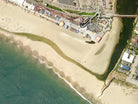 Aerial photo of santa cruz beach boardwalk