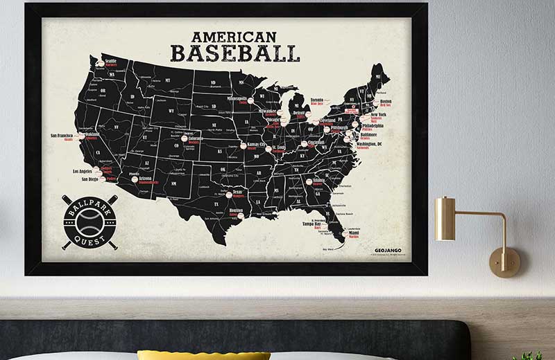 MLB teams map