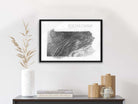 Pennsylvania elevation map fine art print