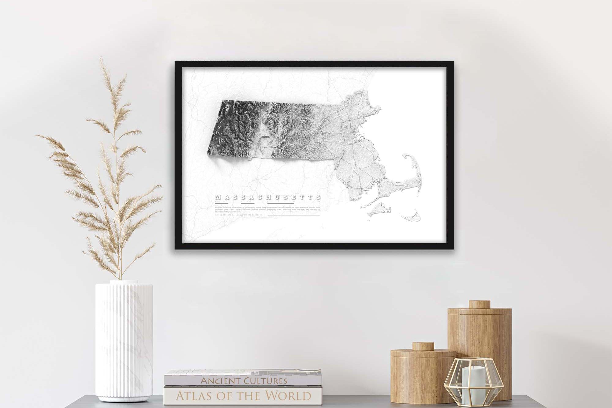 Massachusetts elevation map